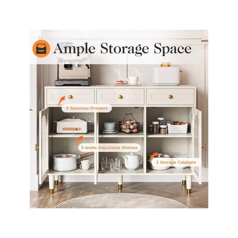 RoyalCraft RoyalCraft 47.2" Wide 3 Drawer Sideboard Buffet