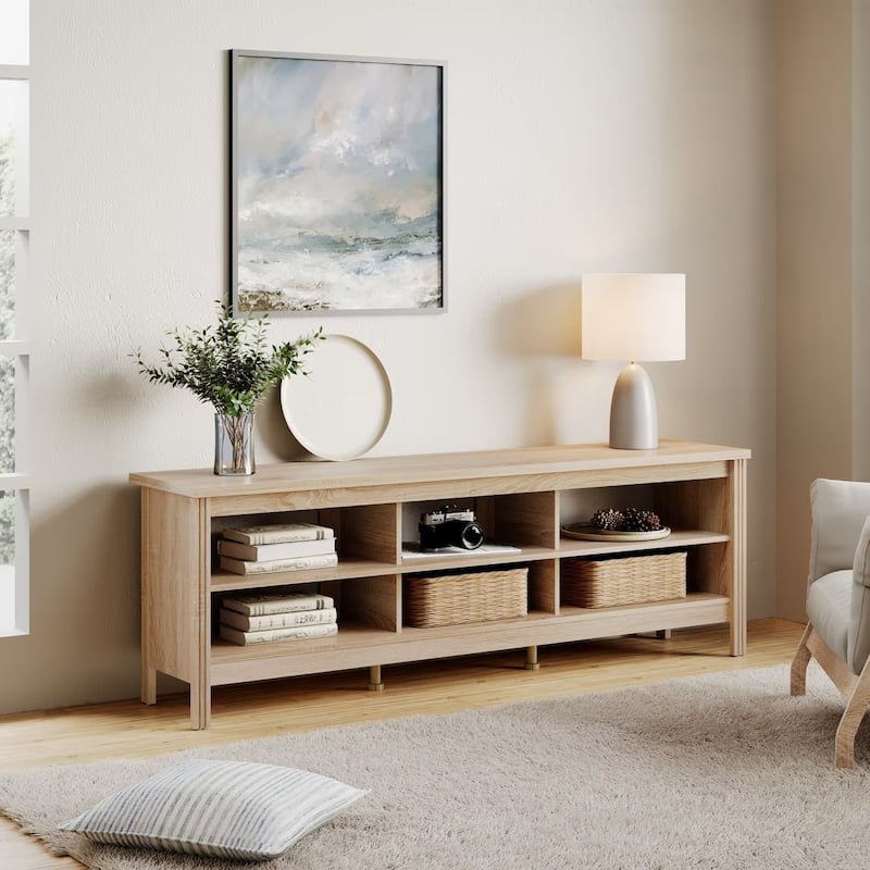 70 Inch TV Stand for 75'' TV, Classic Entertainment Center TV Console