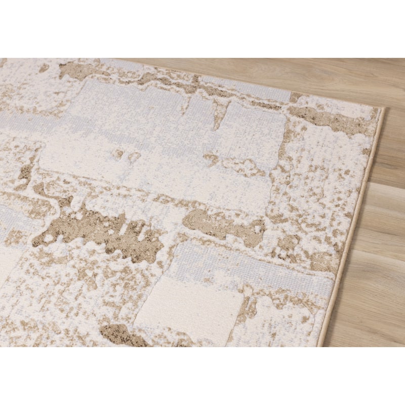 Isabelle Collection - Beige/Cream/Brown Distressed Rug