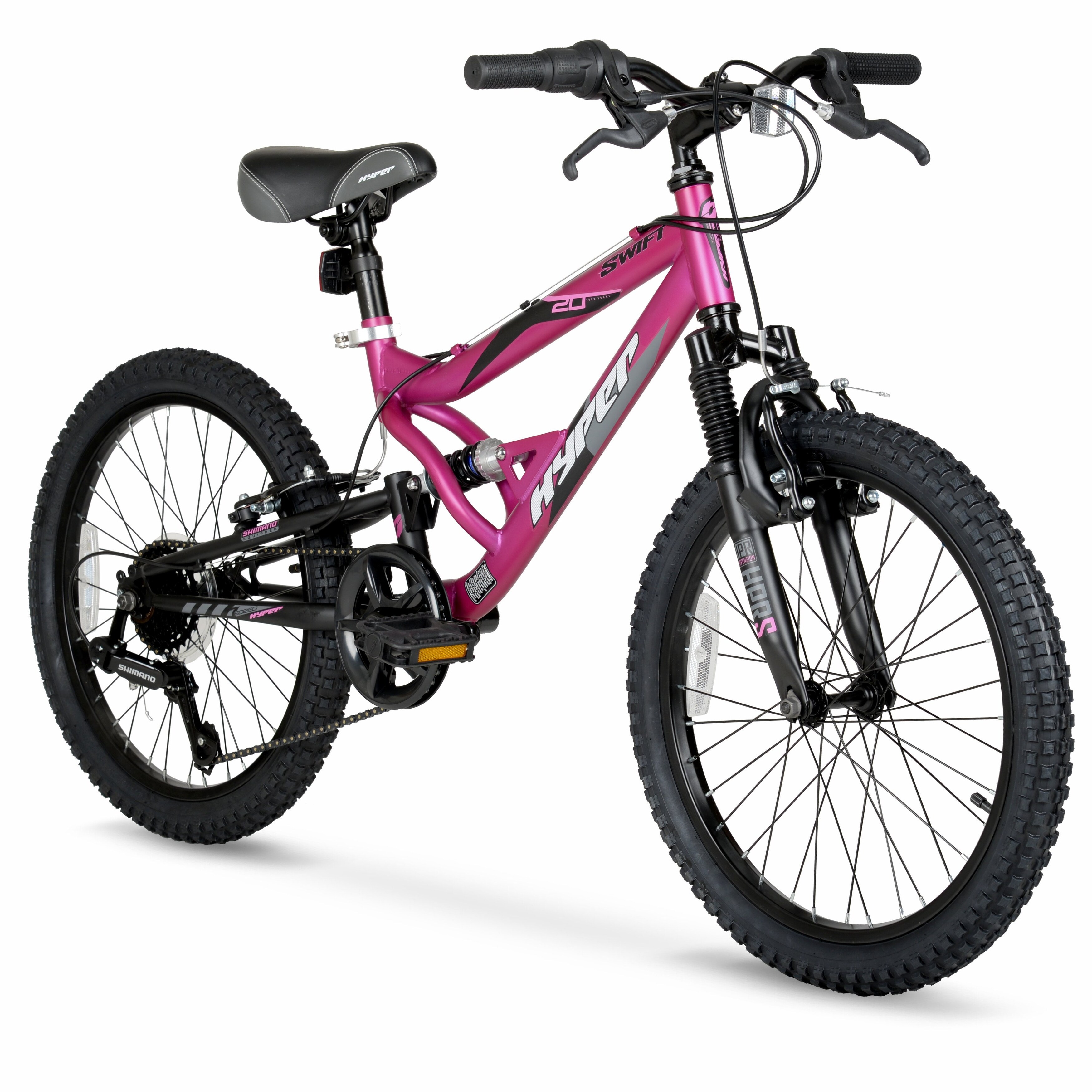 Hyper Bicycle 20 In. Girls Swift Mountain Bike Kids Magenta