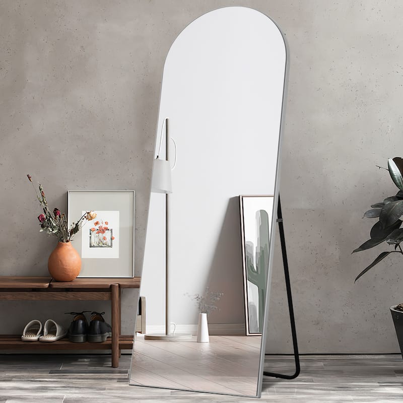 Modern Arched Mirror Full-length Floor Mirror with Standing