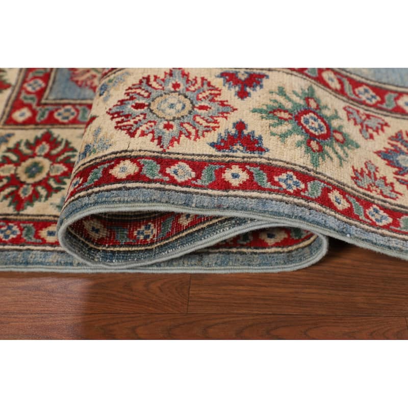Kazak Rug Handmade Oriental Blue Wool Carpet - 3'10" x 6'0"