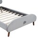 preview thumbnail 51 of 51, Twin Size Upholstered Platform Bed Animal Theme Design Bed Frame with Sheep-Shaped Headboard and Footboard, No Box Spring Needed