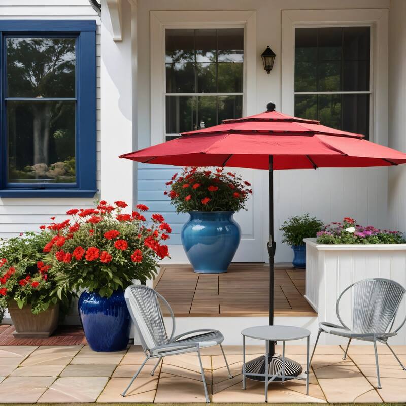 10ft Patio Market Umbrella with Double Airvent
