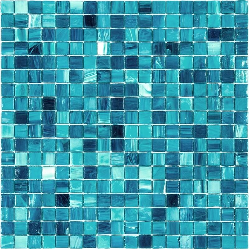 Apollo tile 12" x 12" Skosh Glossy Arctic Blue Glass Tile (18.69 sq ft/case) - 20 Pack