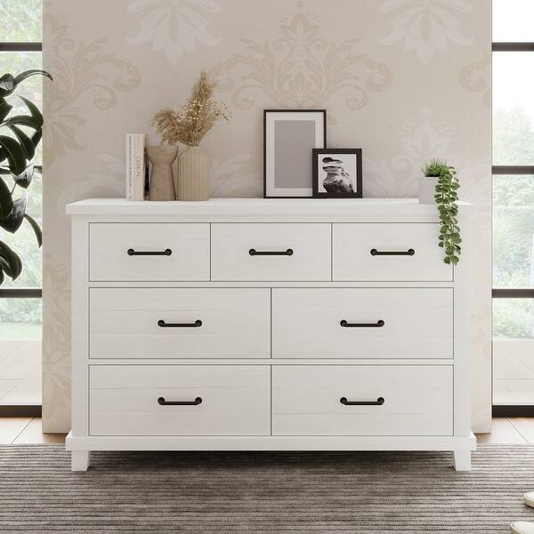 Rustic Farmhouse Style Solid Pine Wood Seven-Drawer Dresser - Bed Bath & Beyond - 38279772 Rustic Farmhouse Style Solid Pine Wood Seven-Drawer Dresser - Bed Bath & Beyond - 38279772