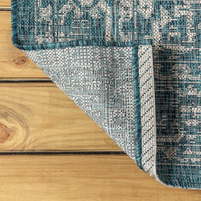 JONATHAN Y Medallion Textured Weave Indoor/Outdoor Area Rug