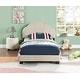 preview thumbnail 8 of 18, Sheep Design Upholstered Twin Size Platform Bed for Kids, with Slatted Bed Base, Stability and Sturdiness