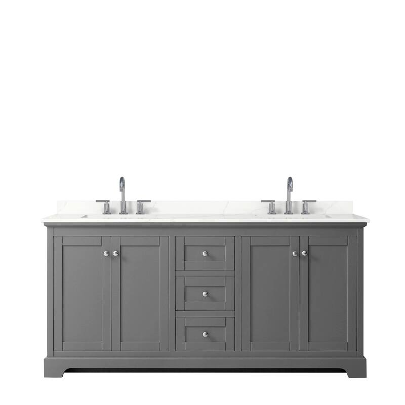 Avery 72-inch Double Vanity, Quartz Top