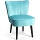 preview thumbnail 18 of 31, Costway Set of 2 Armless Accent Chair Upholstered Leisure Chair Single - 23'' x 27.5'' x 30''