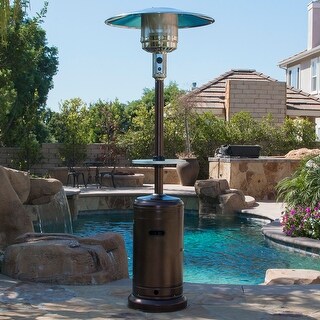 Shop Belleze Patio Heater Propane With Adjustable Table Hammered