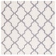 preview thumbnail 67 of 132, SAFAVIEH Handmade Cambridge Luisa Moroccan Trellis Wool Rug 4' Square - Ivory/Silver