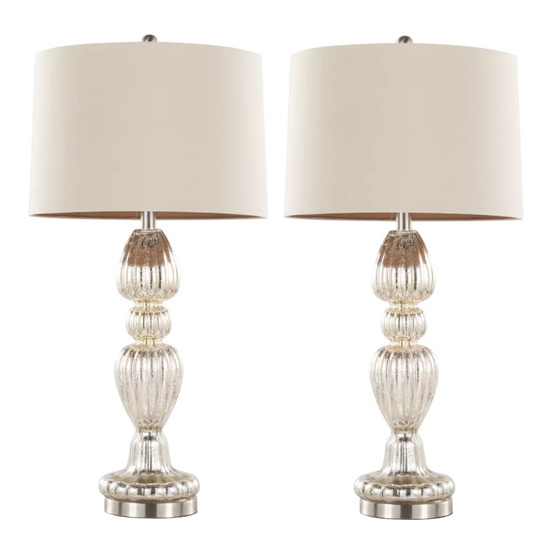 Silver Orchid Mariah 30" Glass Table Lamp (Set of 2)