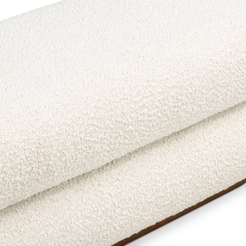 Poly & Bark Varde Bench in Froth White Boucle