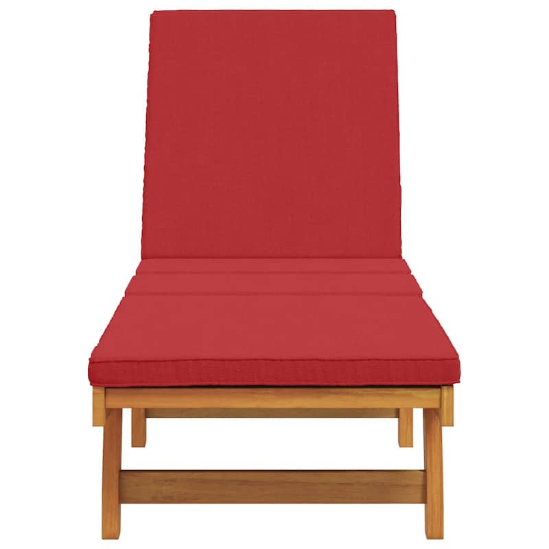 vidaXL Patio Lounge Chair Outdoor Sunbed Poolside Sunlounger Solid Wood Acacia