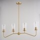preview thumbnail 7 of 9, Vaxcel Lighting H0285 Beverly 4 Light 36" Wide Linear Chandelier