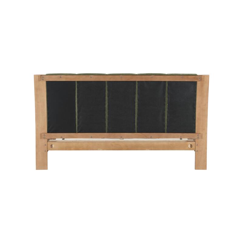 Christopher Knight Home - Mochi Premium Mid-Century Solid Pine Wood King Bed Frame with Headboard Included