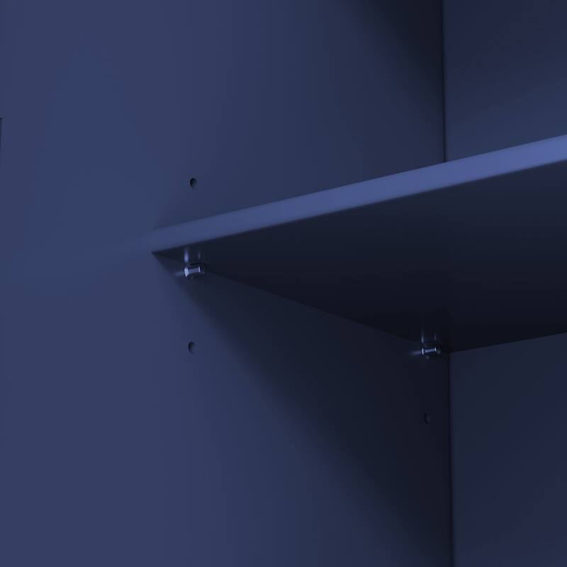 77" Farmhouse Kitchen Pantry, Freestanding Tall Cabinet with Adjustable Shelves, Door Racks & Drawers for Dining Room