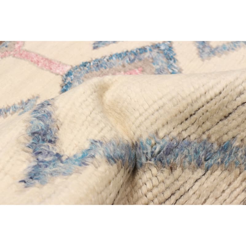 ECARPETGALLERY Hand-knotted Tangier Cream Silk, Wool Rug - 8'1 x 9'10