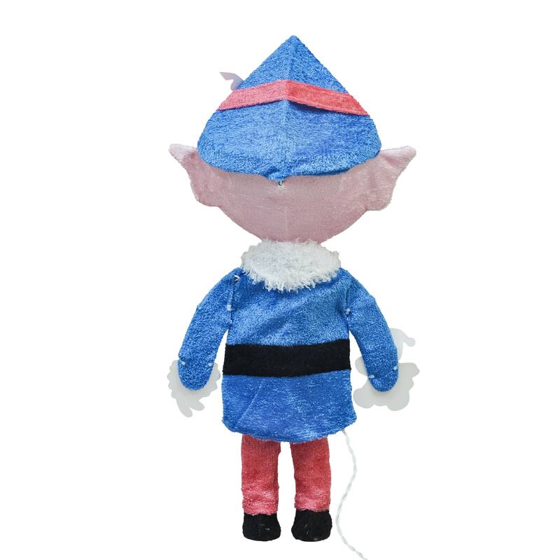 24" Rudolph 3D PreLit LED Yard Art Boy Elf