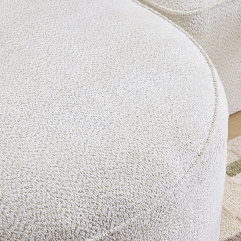 124.5 Inch Oversized Cloud Sofa, Modern Boneless Chenille Couch with Pillows, No Assembly Sofa for Living Room