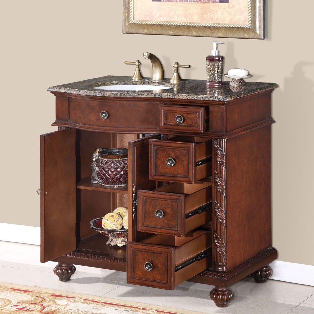 Silkroad exclusive bathroom best sale single sink vanity