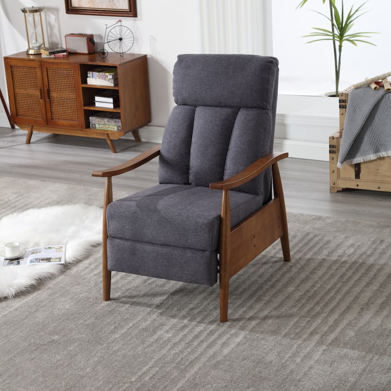 Dark Gray 26.38" Adjustable Chaise Lounge Chair