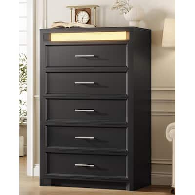 Dresser for Bedroom with Drawers Mid-Century Modern Dresser 3 Color Lights