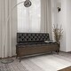 preview thumbnail 11 of 17, Bronze Metal Storage Bench with Tufted Faux Leather