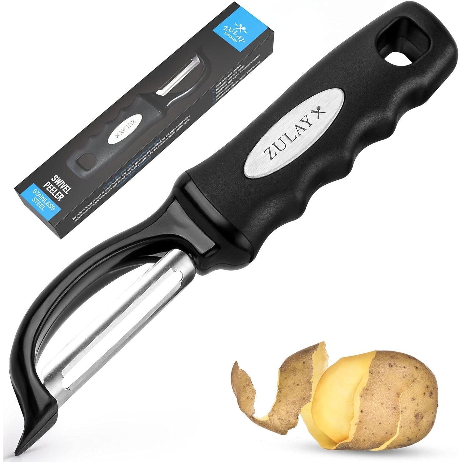 Prep Solutions Stainless Steel, Dual-Sided Produce Peeler And Blemish  Remover