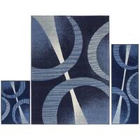 Wool Area Rug in Blue/Multicolor (2.5x4) - Color Block