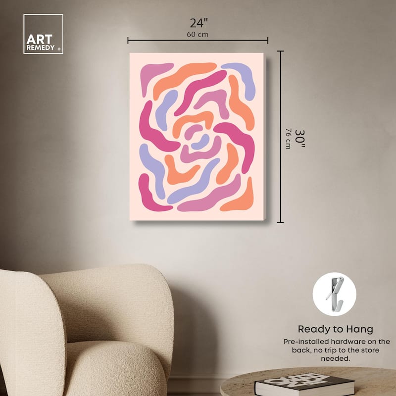 Petals Floral Form Canvas by Art Remedy, Gallery Wrapped