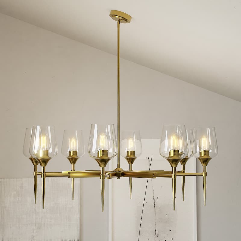 8 - Light Dimmable Classic Traditional Chandelier - N/A