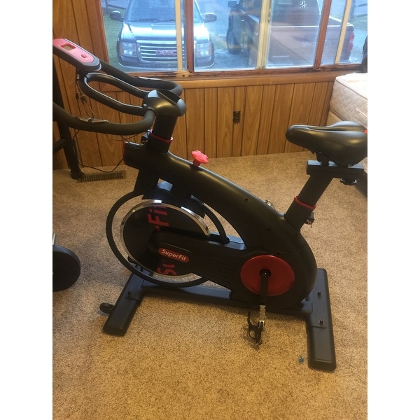 Superfit stationary exercise bike silent belt drive cycling bike clearance