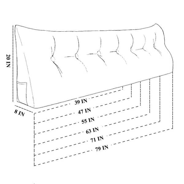 dimension image slide 0 of 3, WOWMAX Bed Rest Wedge Reading Pillow Headboard Back Support Cushion