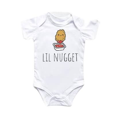 Little Nugget Chicken Fast Food - Baby Boy Girl Clothes Infant Bodysuit Funny Cute Newborn
