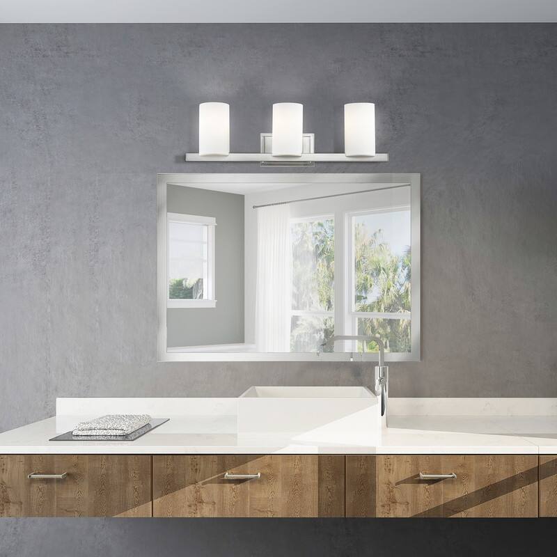 Livex Lighting 3 Light Brushed Nickel Bath Light,1333-91 - 26" W 8" H 5.625" EXT