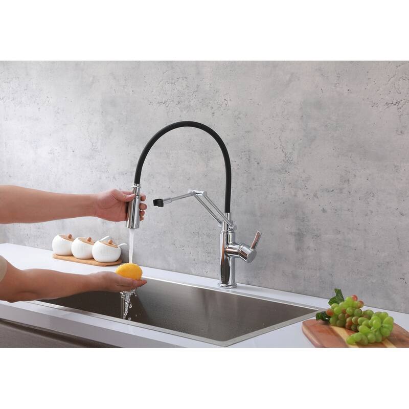 Indigo Home Single Handle Pull Down Sprayer Kitchen Faucet