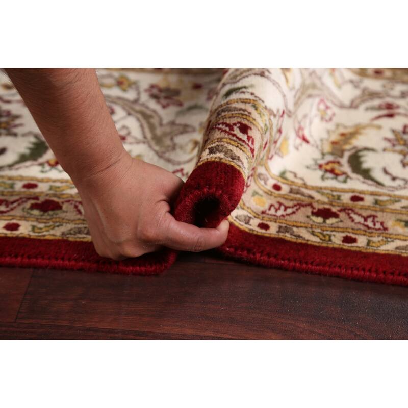 Wool/ Silk Vegetable Dye Floral Tabriz Oriental Area Rug Hand-knotted - 8'1" x 10'5"