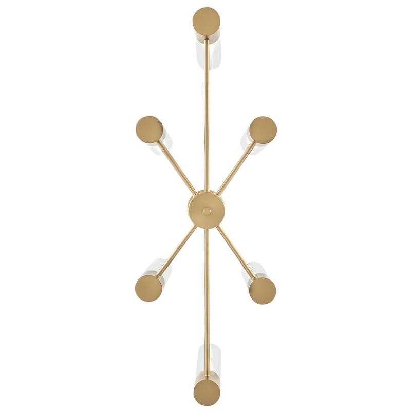Lark 85406 Shea 6 Light 34" Wide Linear Chandelier with Clear Glass