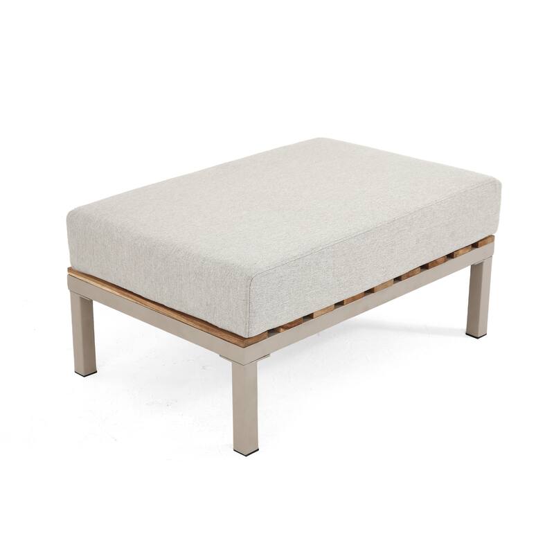 Outdoor No Assembly Patio Conversation Sets with Coffee Table, Ottoman