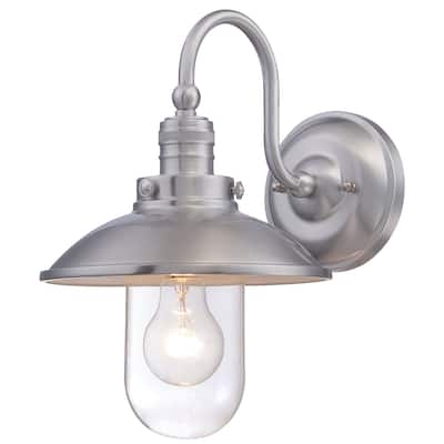The Great Outdoors 1 Light Outdoor Wall Sconce in Brushed Aluminum