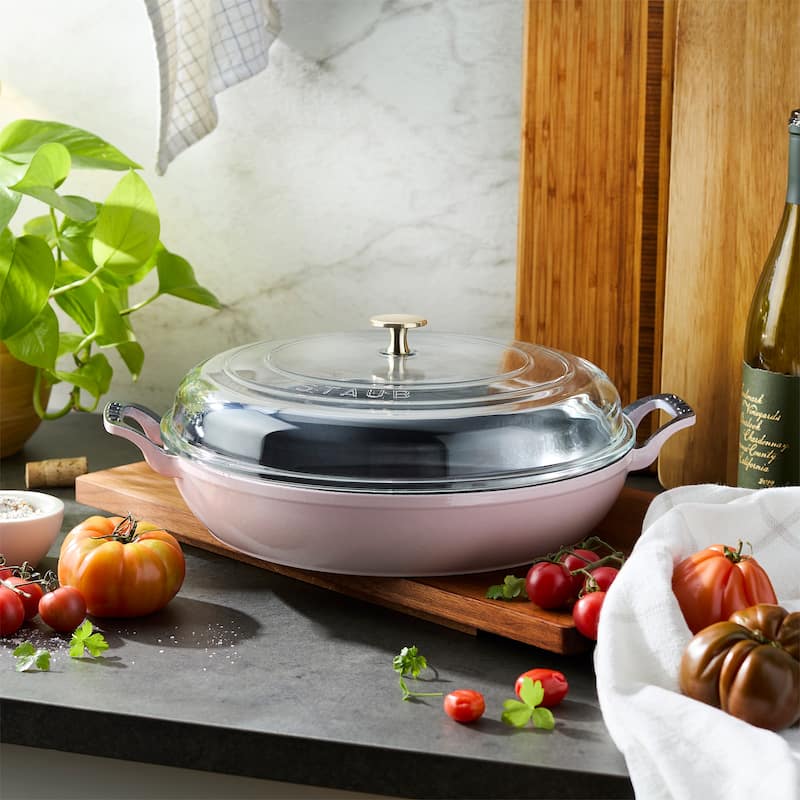 STAUB Cast Iron 3.5-qt Braiser with Glass Lid