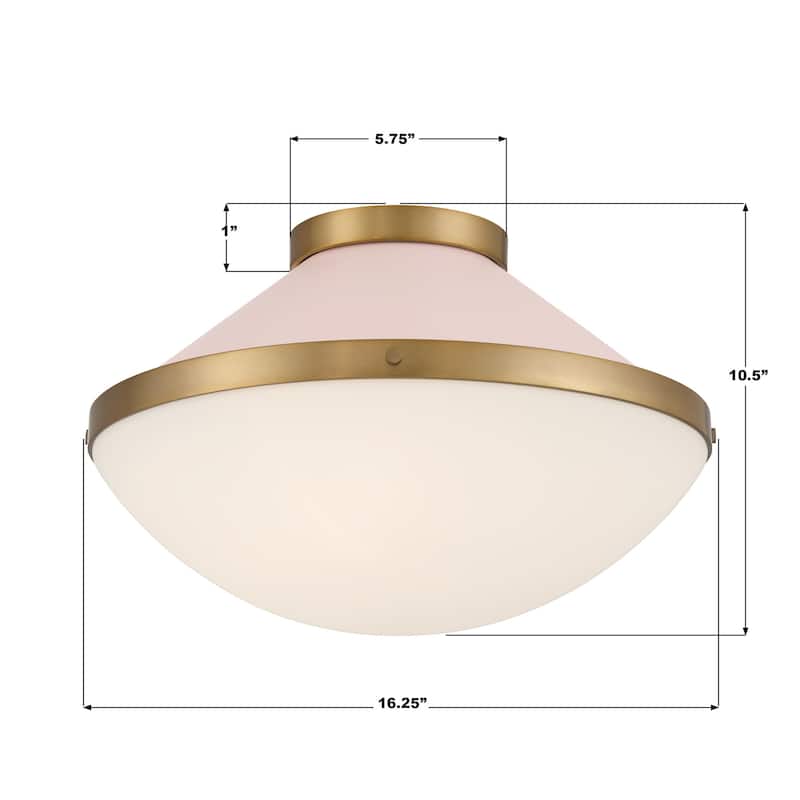 Crystorama Lighting Group XAN-8002 Xander 2 Light 16" Wide Flush Mount