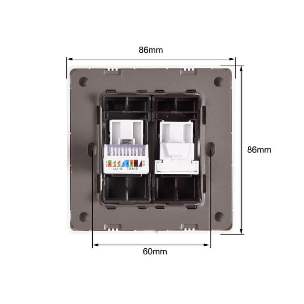 RJ45 RJ11 Wall Plate Networking Telephone Socket Outlet Mount Panel ...