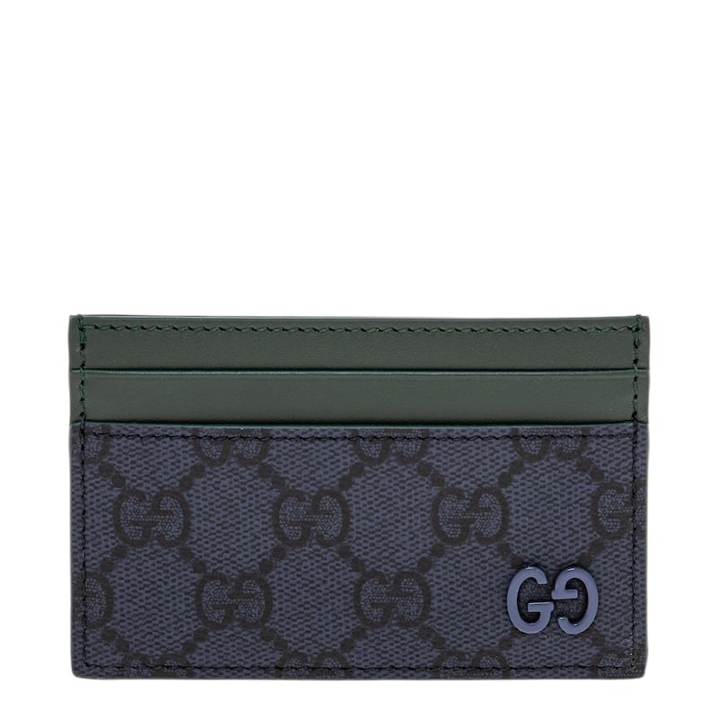 Gucci Men's GG Cardcase - Dark Blue and Green