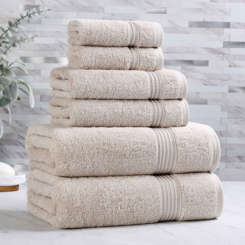 Superior Heritage Egyptian Cotton Absorbent 6-Piece Towel Set