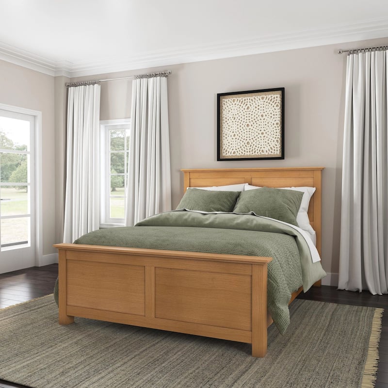 Homestyles Oak Park Brown Wood Queen Bed