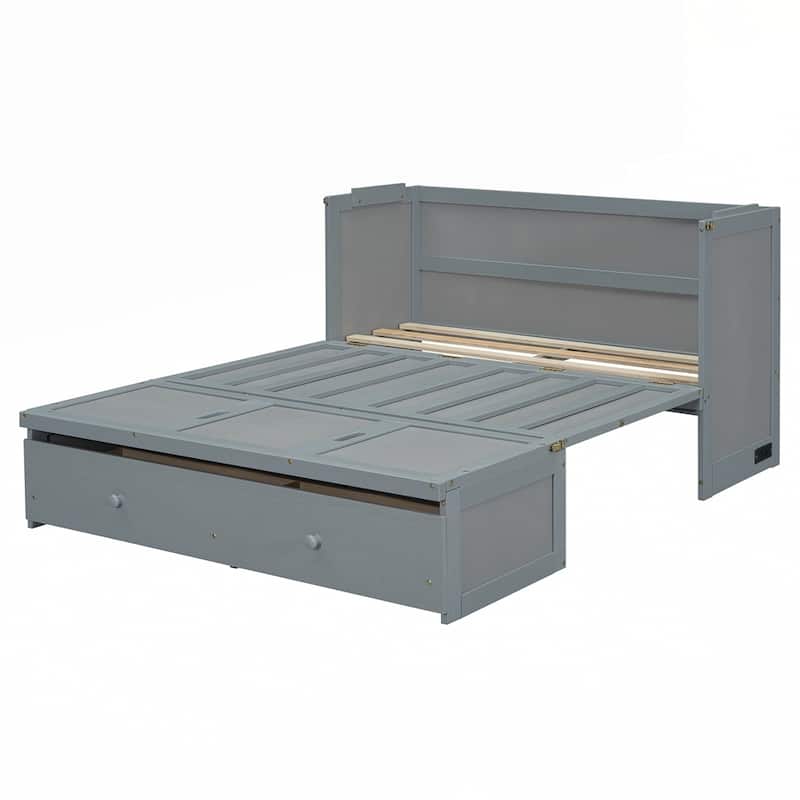 Murphy Bed with USB Port and a Large Drawer