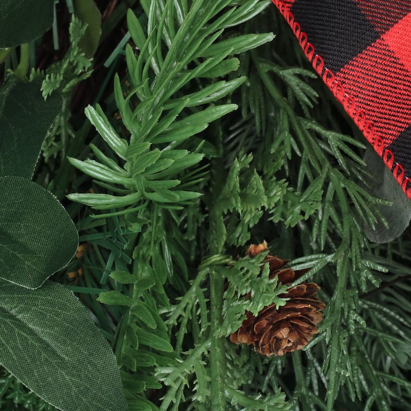 National Tree Company 30 in. Mixed Pine Christmas Teardrop with Bow - 30 in